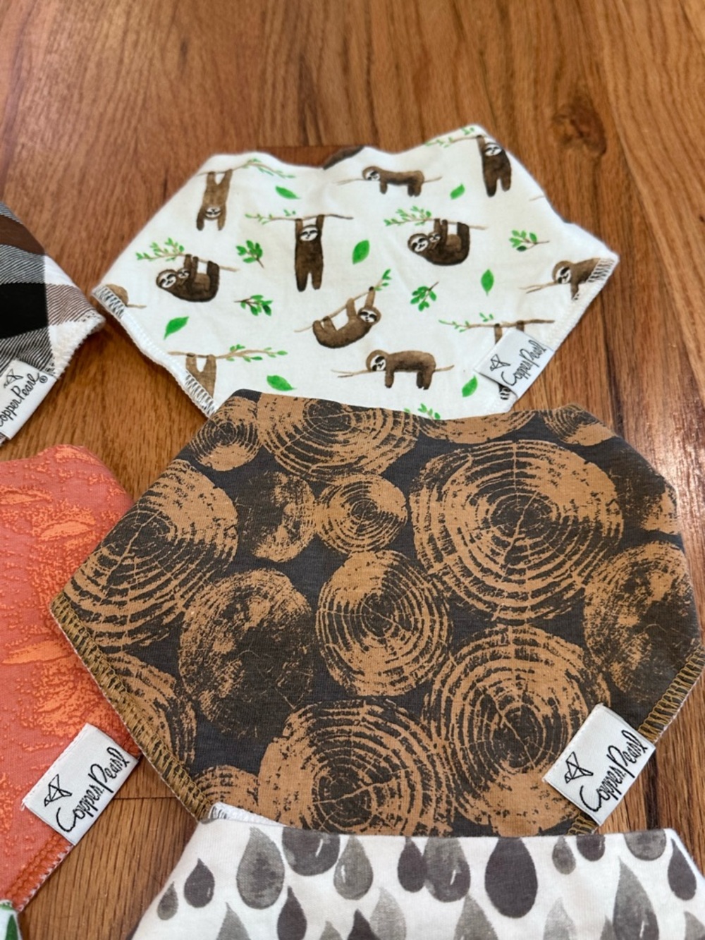 NWOT Copper Pearl Bibs, Set of 9 Mixed Prints - Picture 3 of 10